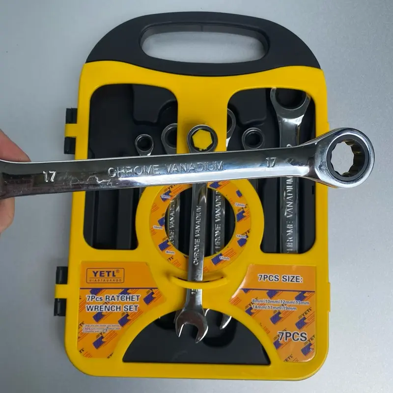 Bộ cờ lê tự động 7 chi tiết 8-19mm, Bộ cờ lê vòng miệng tự động 3