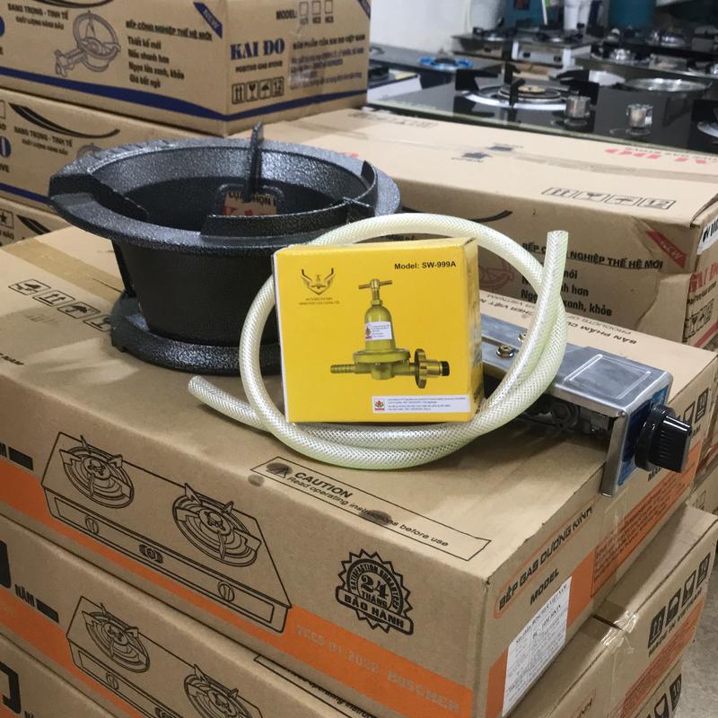 {Bếp +van dây công nghiệp sơn tĩnh điện}  tặng môi xào inox khi mua  bếp công van dây. bếp  làm từ gang đúc bảo hành 24 tháng