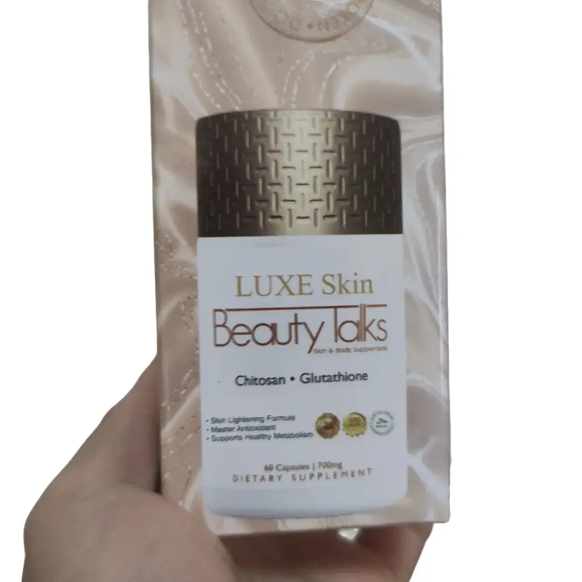 luxe skin glutathione Luxe skin Beautytalks bottle 60 caps and Lanna 60 caps Supplement Healthcare Glutathione