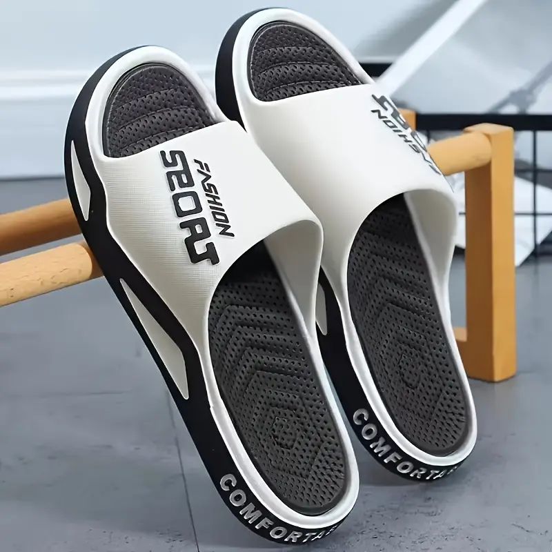 Soft Thick Sole Unisex Fashion Slides, Non-Slip, Durable, Sporty Beach Slip-On Slippers for Summer Outdoor Sandals 3