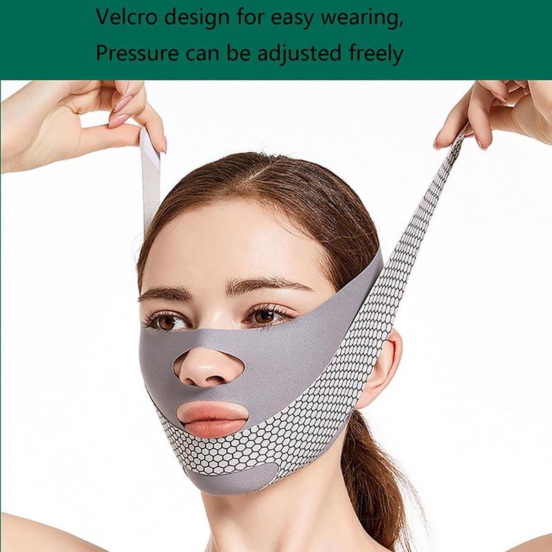 Product Introduction of Reusable Double Chin Reducer, Breathable Face Lifting Strap, Face Shaping Band, Skin Care Tool for Women 7