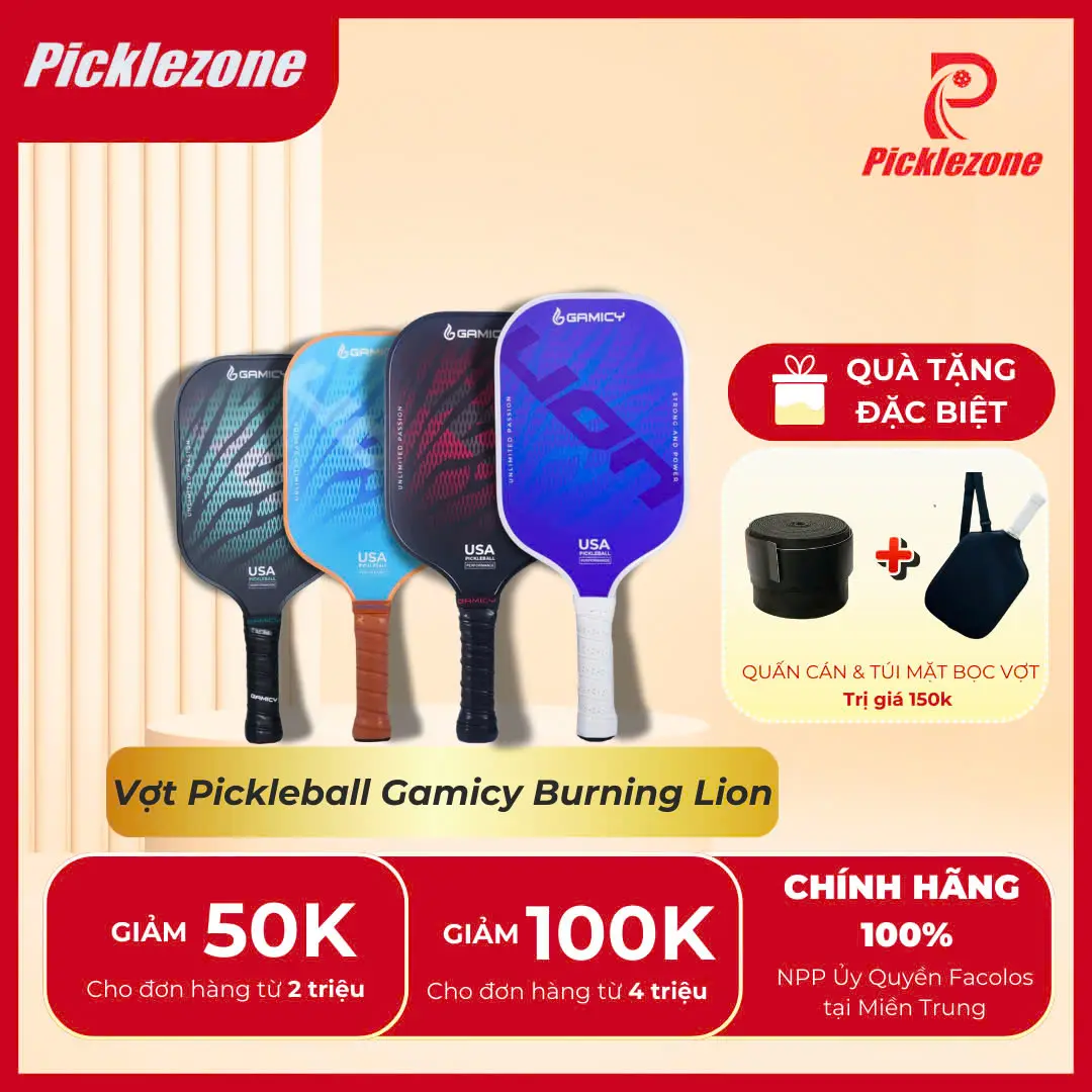 Vợt Pickleball Gamicy Burning Lion 16mm Chính Hãng - Thương hiệu Gamicy