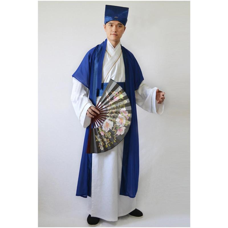 Tang Costume Han Costume Men's Chinese-Style Xiucai Costume Talent Performance Wear Ancient Costume Scholar Costume Antiquity Nationalities Performance Costume 2
