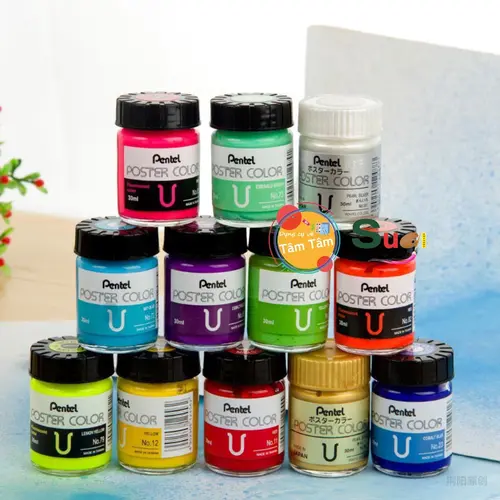 Màu Poster Color Pentel Bán Lẻ Hũ 30ml