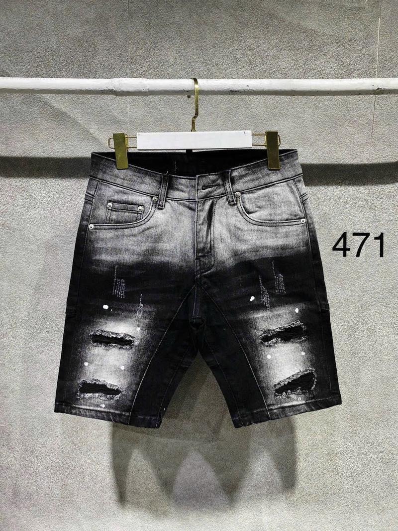 Product Introduction of Quần short jean nam đen loang wash 2 đáy rách xước vẩy sơn phong cách trẻ trung mẫu mới 7
