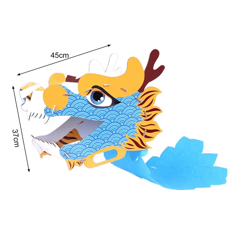 Bộ Vật Liệu Đầu Rồng, Làm Bằng Tay, Giấy Thủ Công, Thích Hợp Cho Năm Nhâm Dần 2024, Đồ Chơi Múa Rồng Lễ Hội Mùa Xuân, Đồ Thủ Công Tự Làm Cho Trẻ Em 8