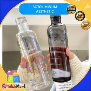 Botol Minum Aesthetic Water Bottle Termos Botol Bening Estetik Botol Minuman Plastik Berkualitas Premium