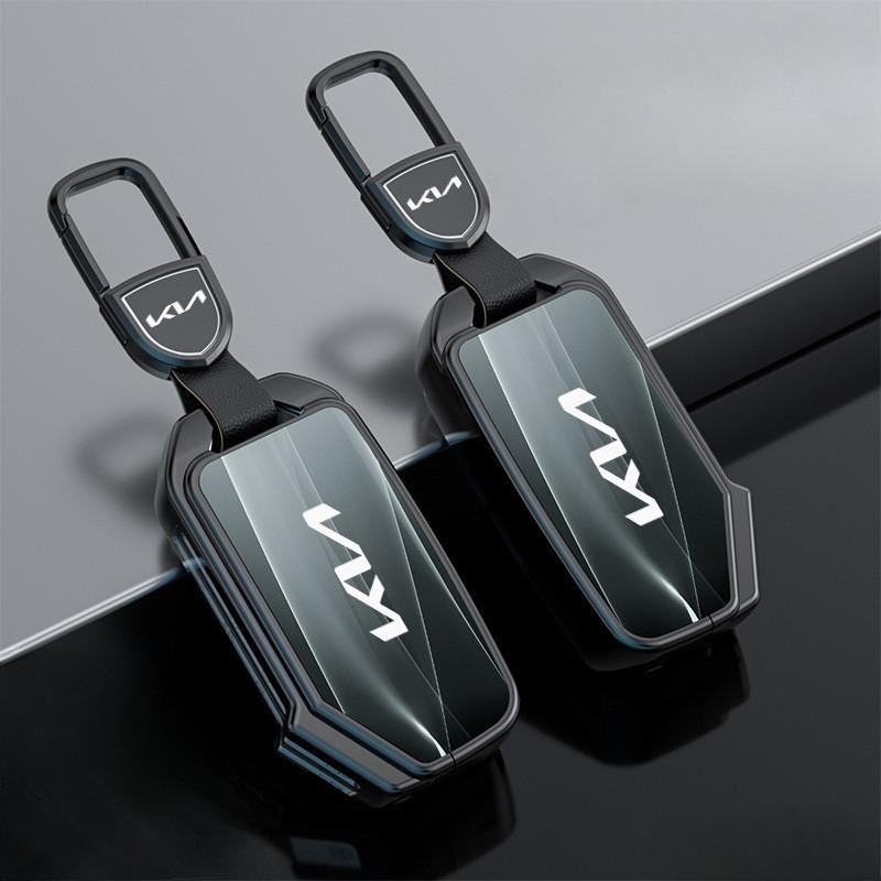 Vỏ Bọc Chìa Khóa Điều Khiển Từ Xa Xe Hơi Chất Liệu Hợp Kim Kẽm Vỏ Bảo Vệ TPU Thích Hợp Cho KIA K3 K5 Sportage Ace Móc Chìa Khóa Thông Minh