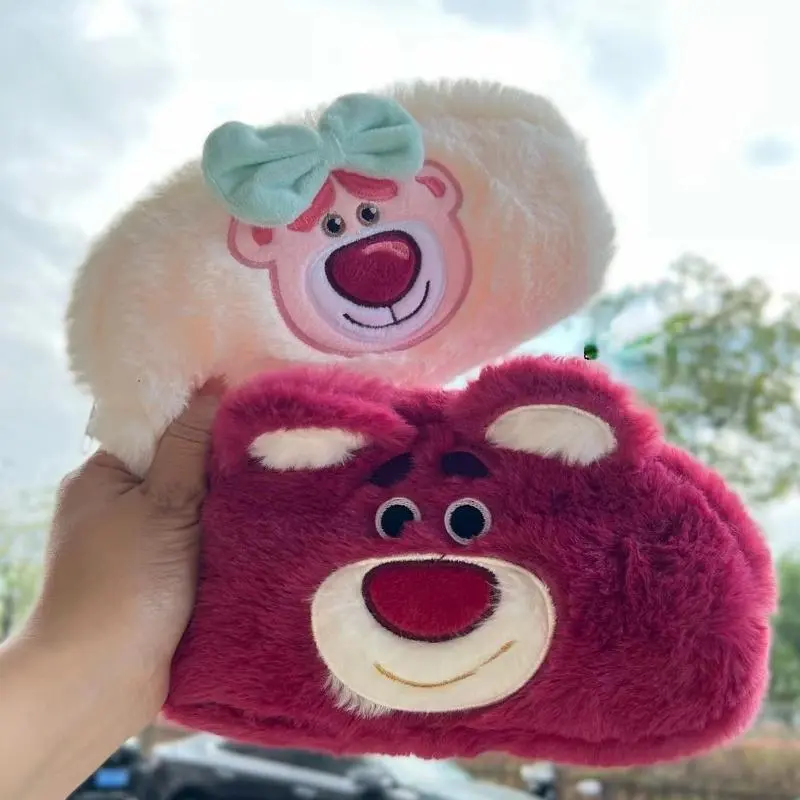 Lotso pencil bag cute cartoon three-eyed boy large capacity plush stationery bag for girls School Season