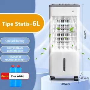 ANGEL Air Cooler ac mini 6 Liter Putih kipas angin portabel Kipas AC Ruangan Cooling Fan Dengan Ice pendingin ruangan Kipas pendingin Rumah Hanya pendinginan Kipas pendingin air Kipas pendingin udara AC portabel - Putih-6L