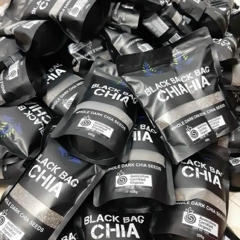 Hạt chia đen Úc Black Bag CHIA - Chia Úc Absolute Organic hữu Cơ Food