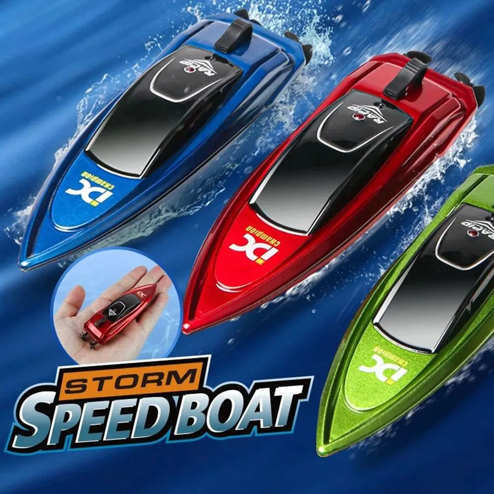 Mini RC Boat 5km/h Radio Remote Controlled High Speed Ship Palm Boat  Summer Water Pool Control Boats Toys Models Gifts