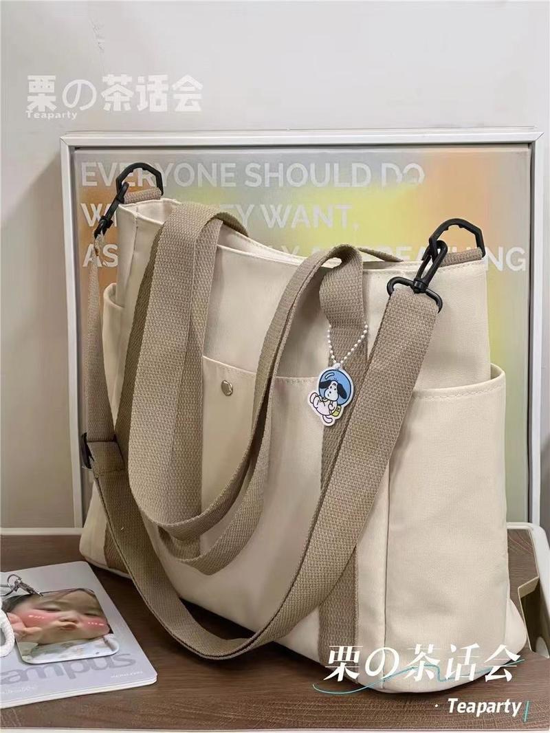 Product Introduction of Canvas Bag Women's New Large Capacity Fashion All-Match Shoulder Bag Tote Bag for Work Commuter Bag Korean Style Crossbody Bag 20