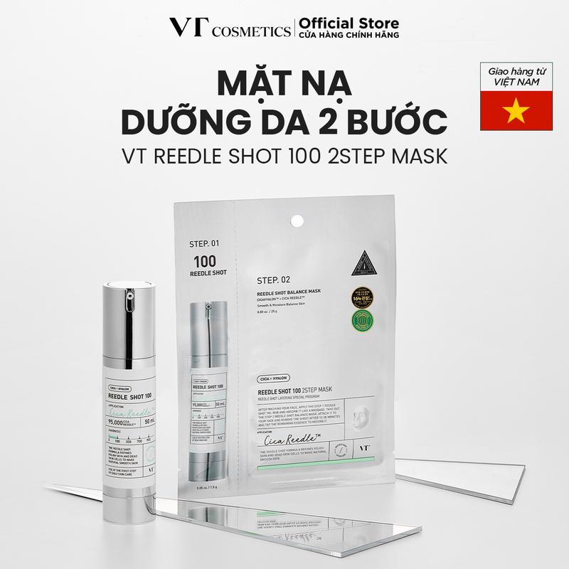 [VT Cosmetics] Mặt nạ dưỡng da 2 bước VT REEDLE SHOT 100 2STEP MASK