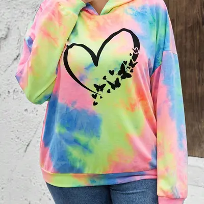 Pastel tie dye hoodie plus size hotsell