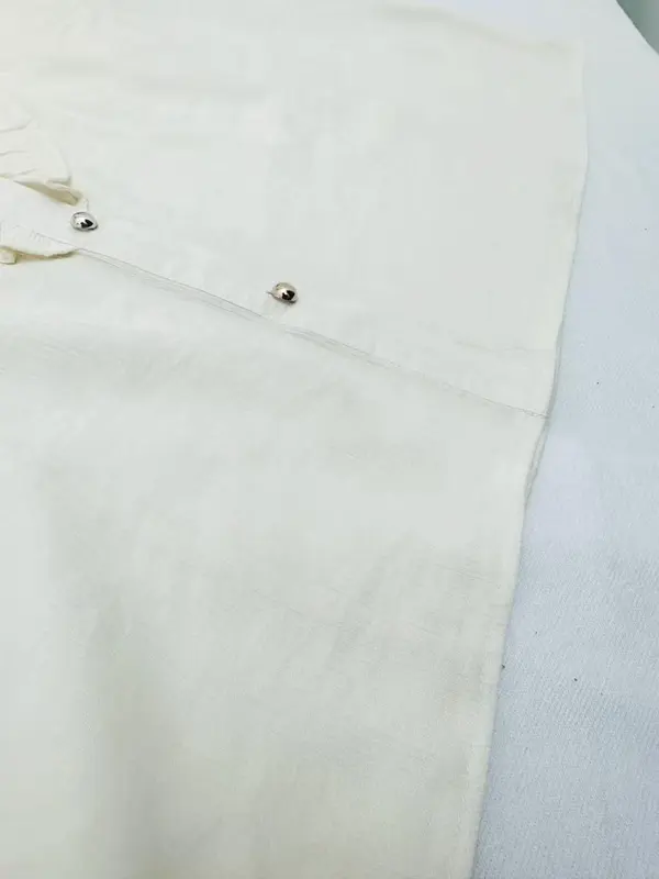 Women's Plain Ruffle Trim Peplum Blouse, Minimalist Casual Round Neck Short Sleeve Top for Summer, Women's Clothing for Daily Wear 5