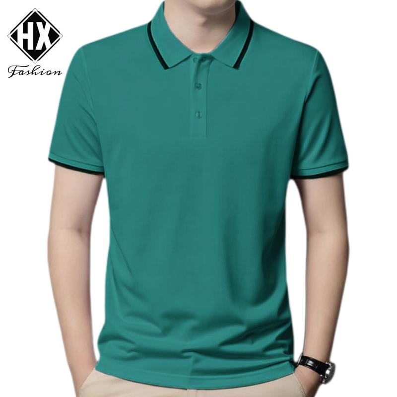 Product Introduction of HXF drifit stripe polo shirt soft/smooth quality good quality best selling cloth formal/casual clothing apparel for men's 14