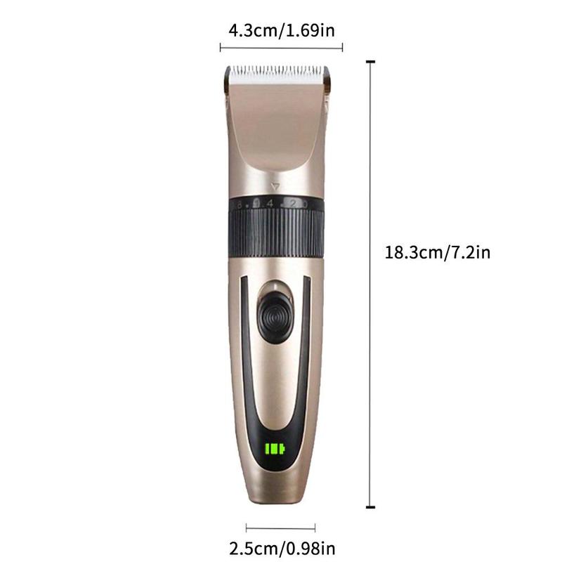 Electric Hair Clipper Set, 1pc Hair Clipper & 4pcs Limited Comb & 1pc Small Brush & 1pc Comb & 1pc Sponge & 1pc USB Charging Cable, Professional Hair Trimmer for Men 1
