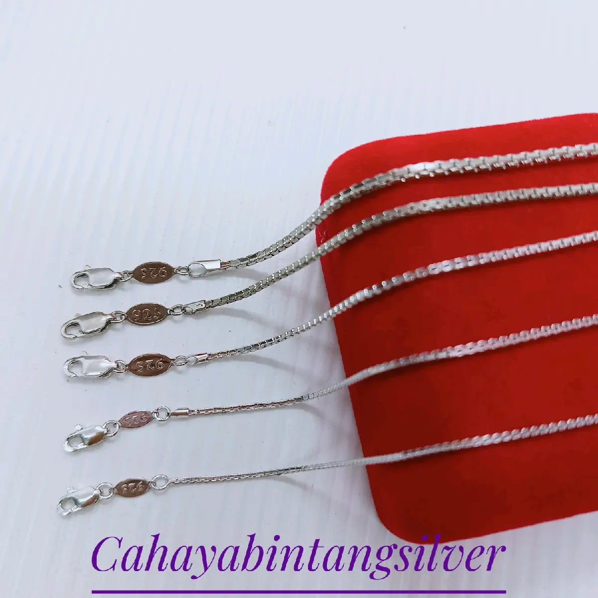 KALUNG ITALI SANTA CWE/CWO 45CM,PERAK ASLI 925(BISA JUAL KEMBALI)