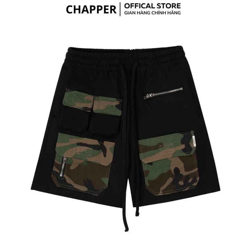 Quần short nam CHAPPER chất thể thao cao cấp túi hộp rằn ri, dáng trên gối - QSCP007 Sport