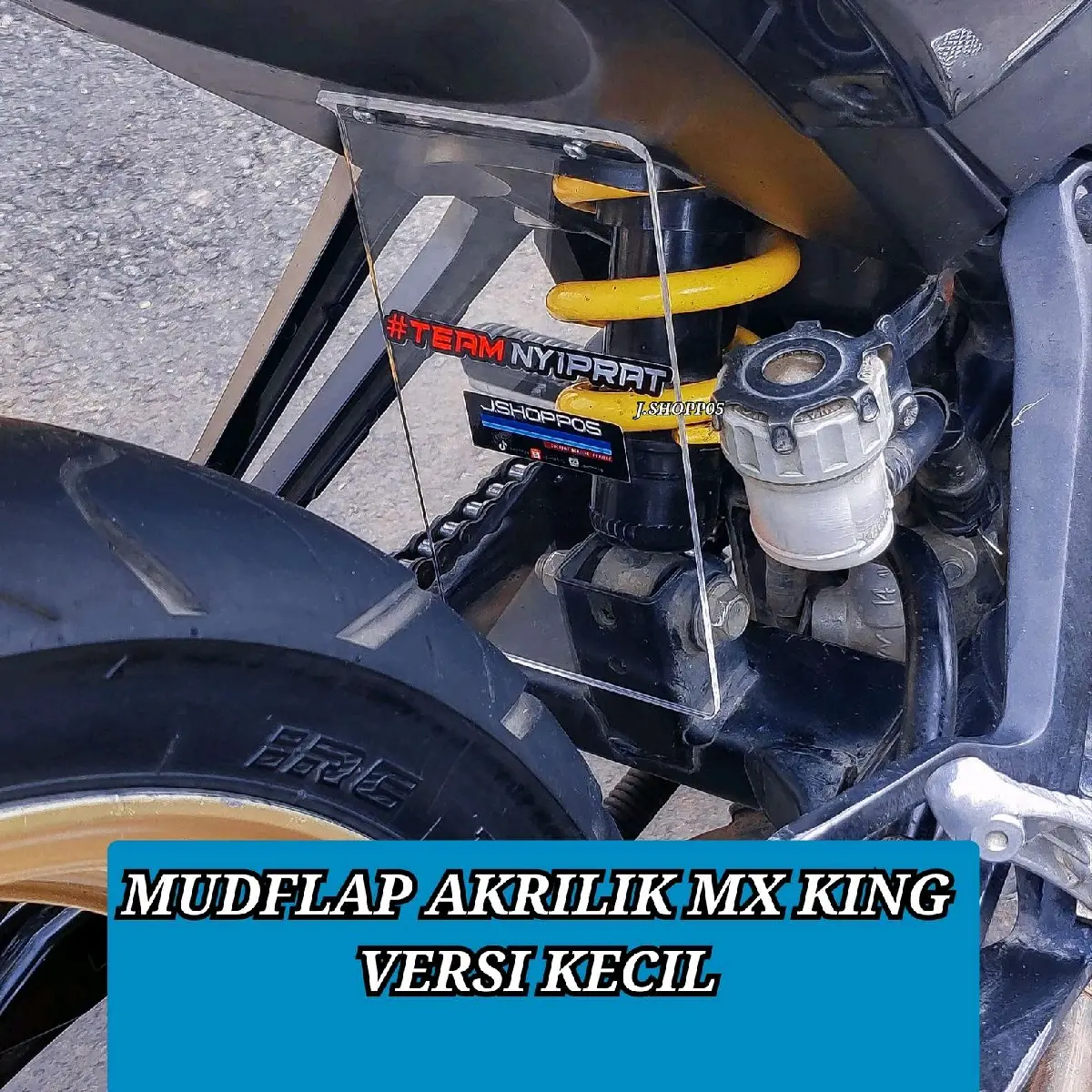 MUDFLAP AKRILIK JUPITER MX KING FREE BAUD STIKER