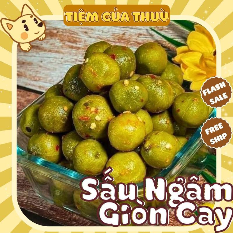 500G Sấu Giòn Cay Chua Ngọt, Sấu Tươi Giòn Ngon Đặc Sản Hà Nội, đồ ăn vặt