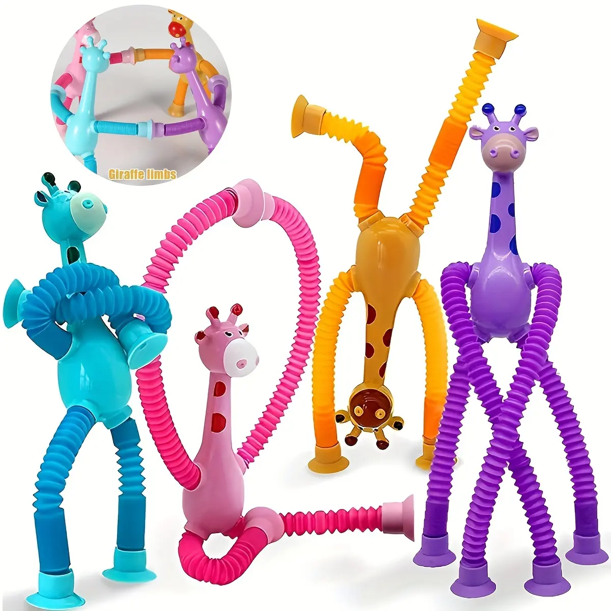 AIYIN  kids Toy Telescopic Suction Cup Giraffe Educational Toy Boy And Girls Decompression Toy