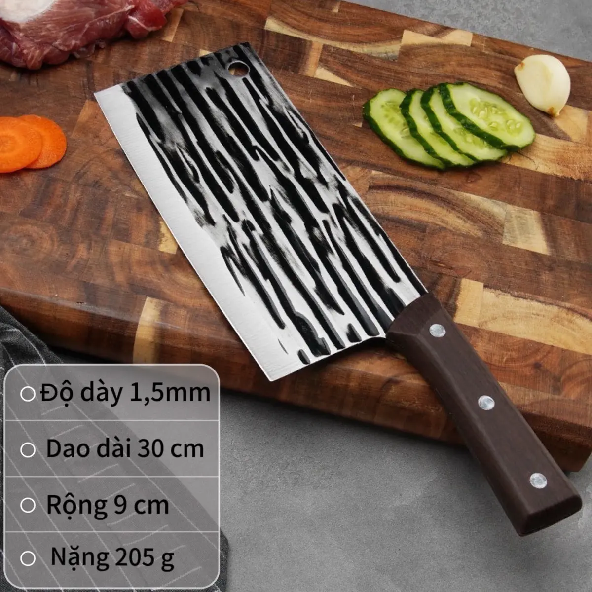 Dao thái thịt,rau,củ - chất liệu thép nhật không rỉ