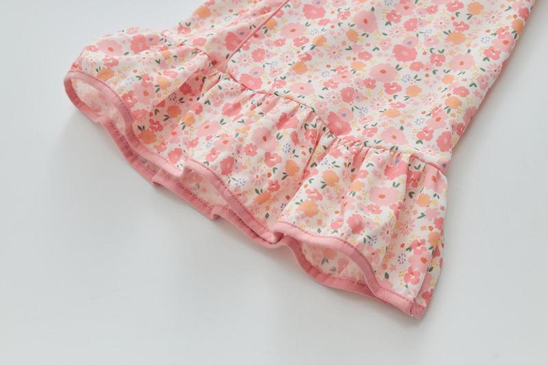 Product Introduction of Baby Girl Pink Floral Cheongsam Dress 0820X 17