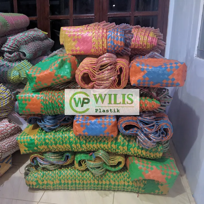 TAS Souvenir Tas Anyaman Plastik Tas souvenir murah untuk BERKATAN HAMPERS Souvenir Parcel Hantaran Sembako Wadah Thinwall Sterofoam Belanja 7