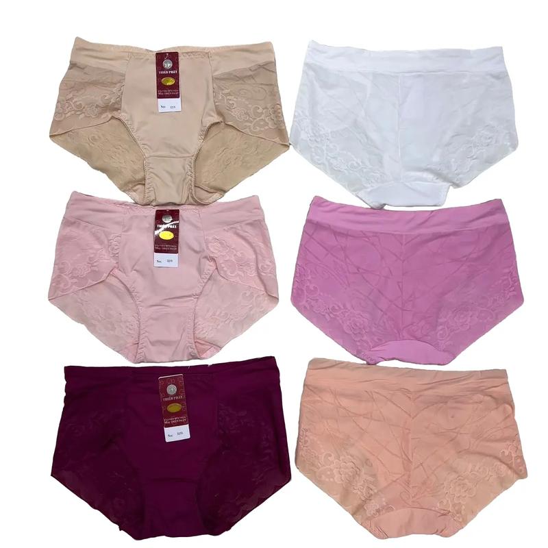 Quần thun lạnh phối gấm cạp cao không đường viền - Quần Lót Nữ