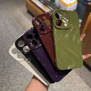 Iphone Case -  Clarity Silicone Swirl Glossy Case Shockproof - Softcase/Casing Hp Compatible For Iphone 6 7 6+ 7+ 8+ X Xs Xr 11 12 13 14 15 16 Pro Promax RCI557