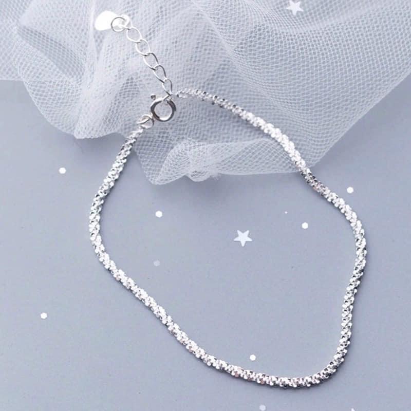 lắc chân nữ kim sa Bạc ta , lắc chân xù Bạc ta siêu hot sáng bóng giá rẻ - Vàng Bạc Khải Khải