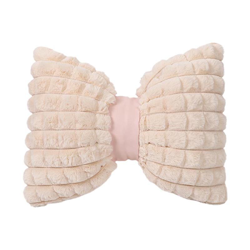 Product Introduction of Car Cushion Neck Pillow Plush Ladies Cute Car Cushion Simple Universal Bow W4W6 17