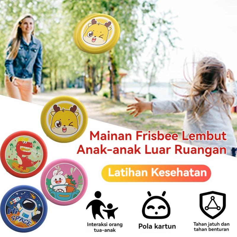 Frisbee Lembut Anak Olahraga Permainan Keluarga Terbuat dari Bahan PU Lembut Anti-Sakit dan Aman untuk Anak 3-10 Tahun Toys Mainan 1