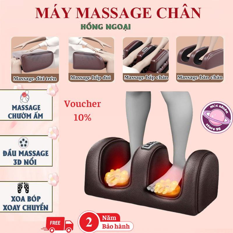 Máy massage chân hồng ngoại 20 bi lăn massage đảo chiều, máy matxa chân, máy massage chườm ấm, Máy mát xa