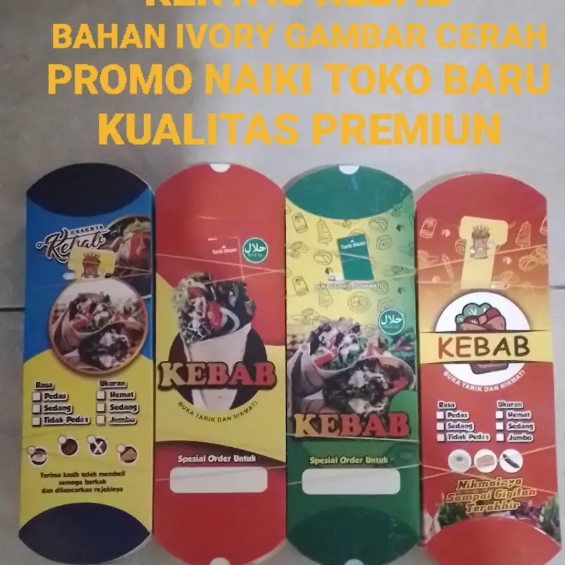 kestas kebab 100 lembar kertas ivory Ramah Lingkungan 0