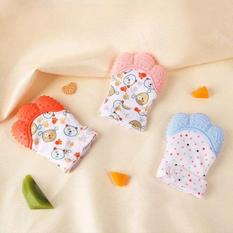 Product Introduction of Cartoon Printed Teether Mittens Chewing Gloves for Children & Babies Teethers Anti Eating Hand Teething Toys Baby Stuff 14