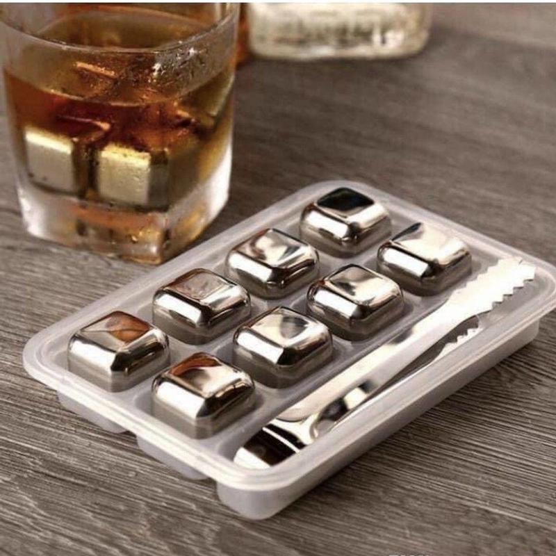 Đá vĩnh cửu không tan chất liệu INOX 304 lạnh vĩnh cửu hộp 8 viên