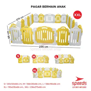 SPEEDS SNI Pagar Bayi Babyfence Kokoh PlayFence Dilipat Playfence Playgym Playmat 001-1203