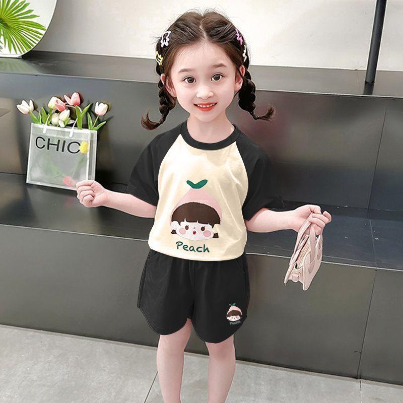 Áo Thun ngắn Tay Cho Bé Gái, Bộ Cotton, Áo In Hình Sành Điệu, Cho Trẻ Em, Bé Gái, Trang Phục Mùa Hè, Hợp Xu hướng, Hàng Mới Về Năm 2025, Bán Chạy Cửa Hàng 3