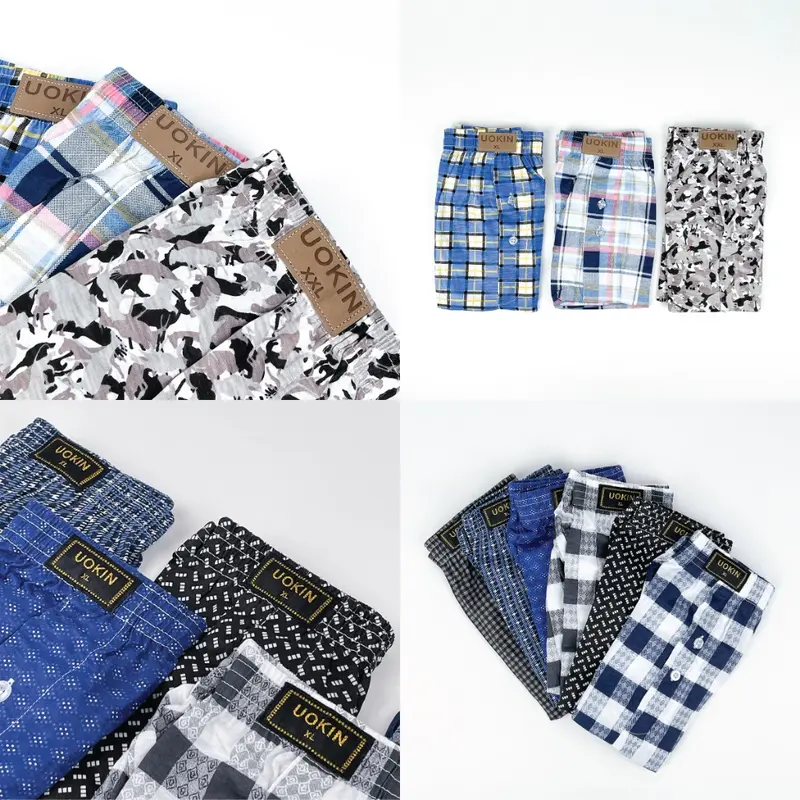 Đồ Lót Boxer Nam, Gildan X uokin, Quần Ngắn Thoáng Khí Và Thoải Mái, Nút Phía Trước, Giá Rẻ, Thích Hợp Cho Nam 1