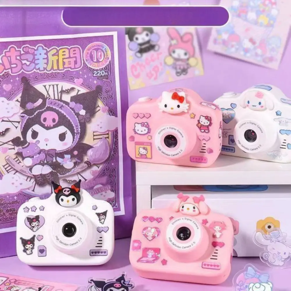 Cartoon Kuromi A4 Children's Mini Camera Toy Can Take Photos and Videos Cute Camera Gift