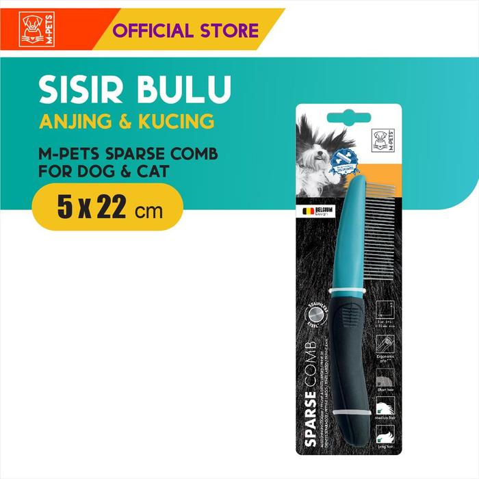 Gambar M-Pets Sparse Comb / Sisir Bulu Anjing Kucing Hewan dari M-Pets Volk Pets Indonesia Kota Administrasi Jakarta Barat Tokopedia