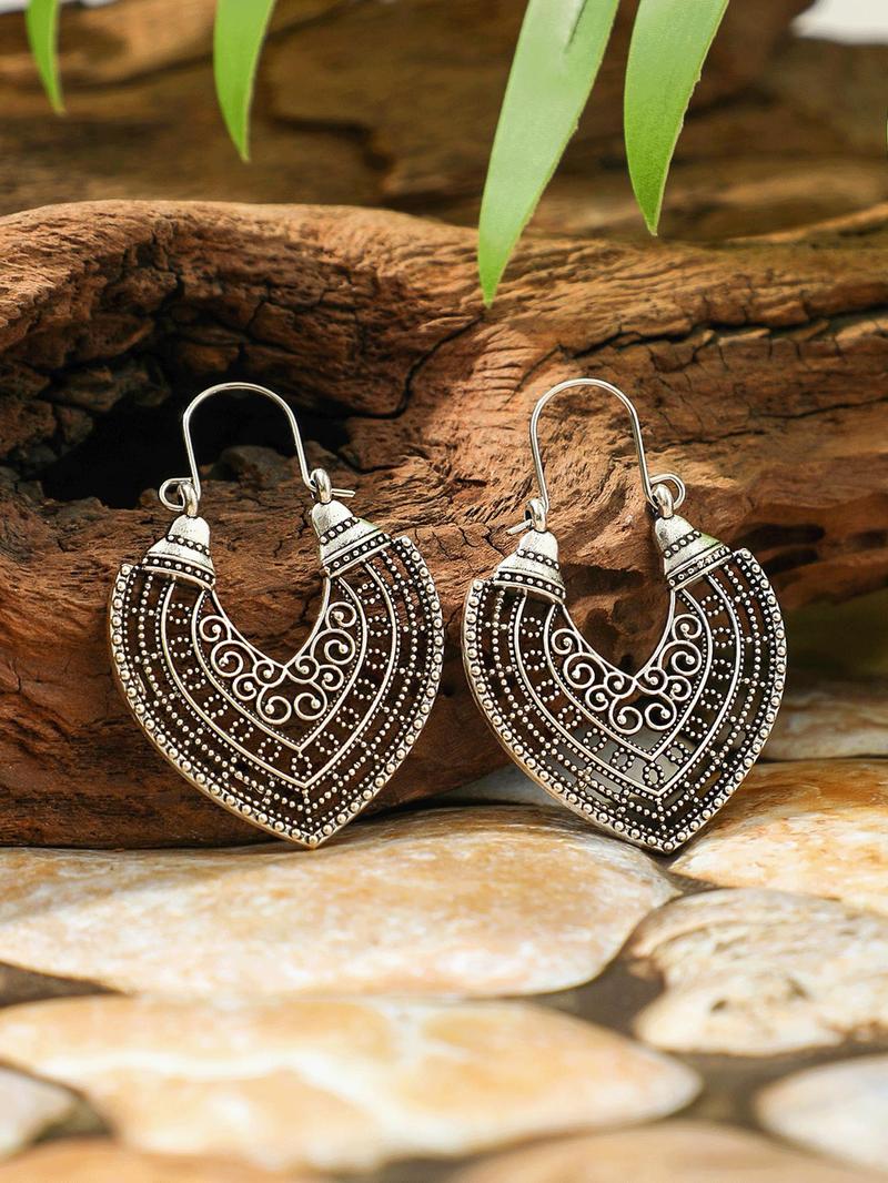 Product Introduction of Boho Style Hollow Out Design Dangle Earrings Set, Fashion Jewelry for Party, Daily Clothing Decor, Trendy All-match Jewelry for Birthday Gift 6