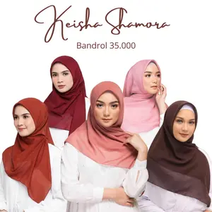 Kerudung Elzatta Keisha Shamora Voal Polycotton Jilbab Square Muslim Segi Empat Wanita Hijab PERSEGI