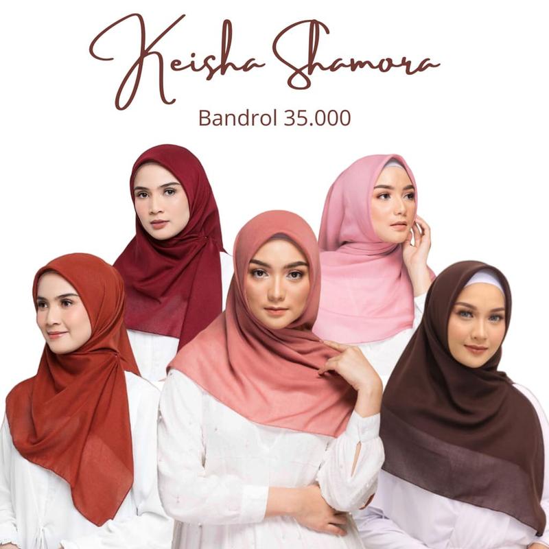 Kerudung Elzatta Keisha Shamora Voal Polycotton Jilbab Square Muslim Segi Empat Wanita Hijab PERSEGI 0