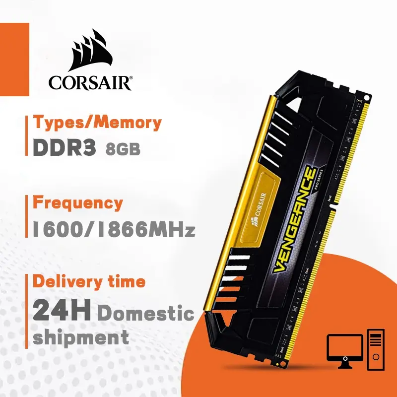 Terbaru 【Jakarta Spot】CORSAIR 8GB Desktop RAM  DDR3 1600/1866MHZ DIMM PC3-12800 PC3-14900 memory for Gaming PC