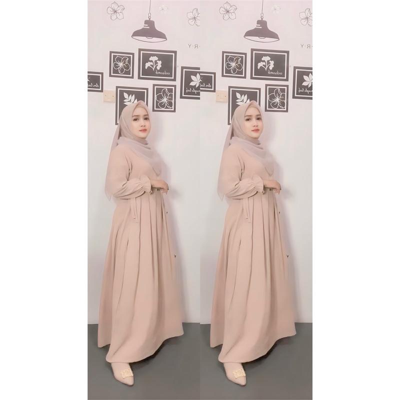 Mila Dress Jumbo Ld 120 Dress Wanita Cringkel Airflow Busui Frendly 6