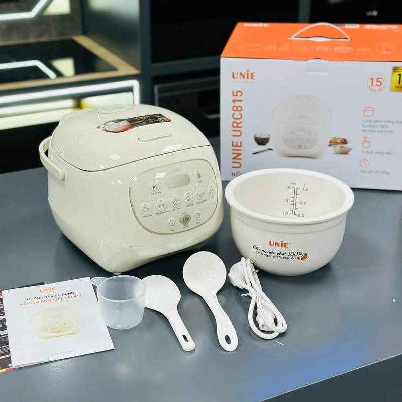 Nồi cơm điện unie URC815 lòng nồi gốm dung tích 1.5 lít giữ ấm dàu lâu